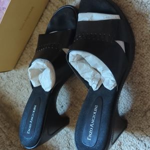 Enzo Angioloni Black Heel Sandles